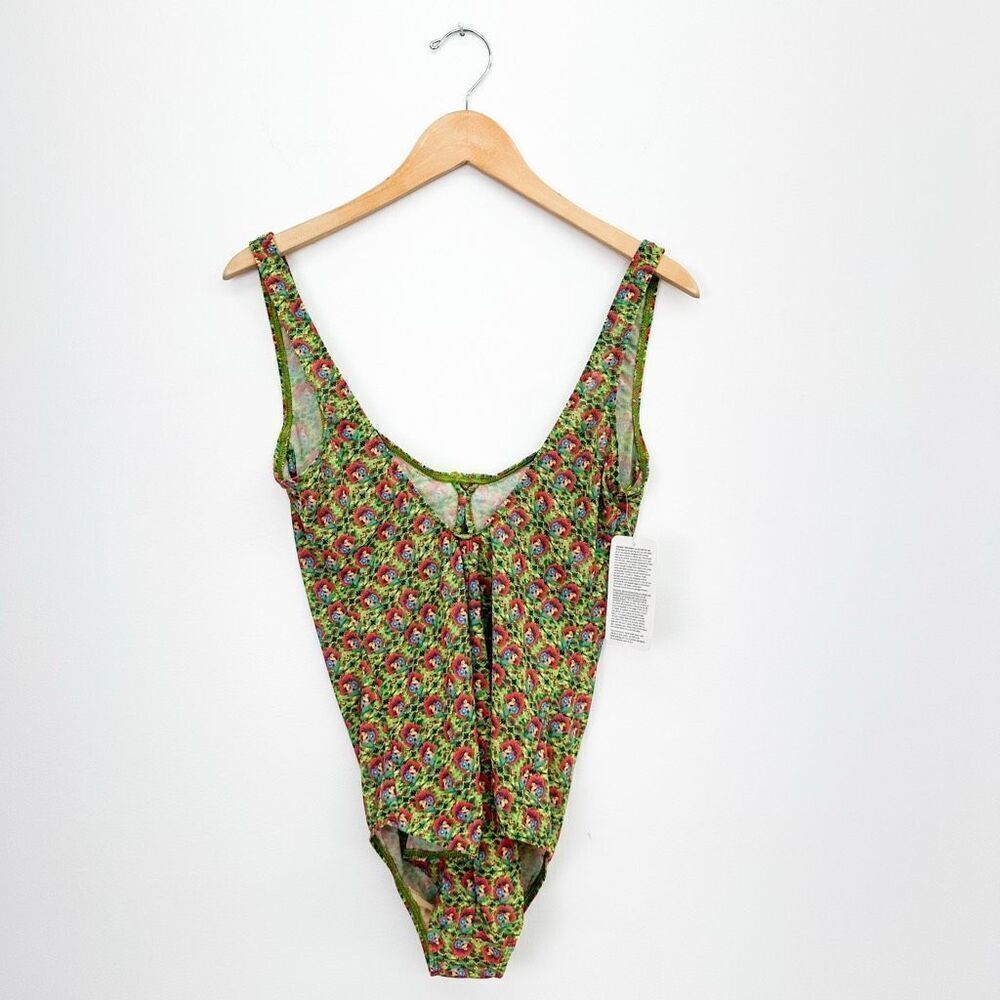 Lifestyles Direct Women’s Tan Through Printed One Piece Scoop Back Underwire Swi - Picture 2 of 8